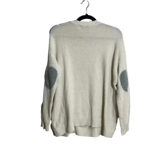 BDG knitted elbow patch ivory sweater Small - Picture 2 of 7